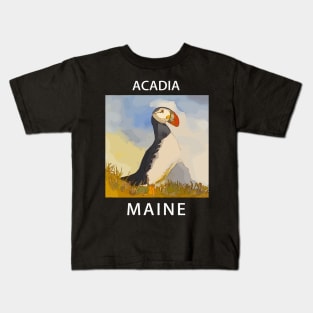 Puffin Lover - Acadia Maine Kids T-Shirt